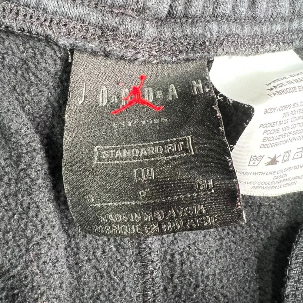Jordan Jumpman Fleece Shorts Mens Small Black Solid Logo Drawstring Pockets 7